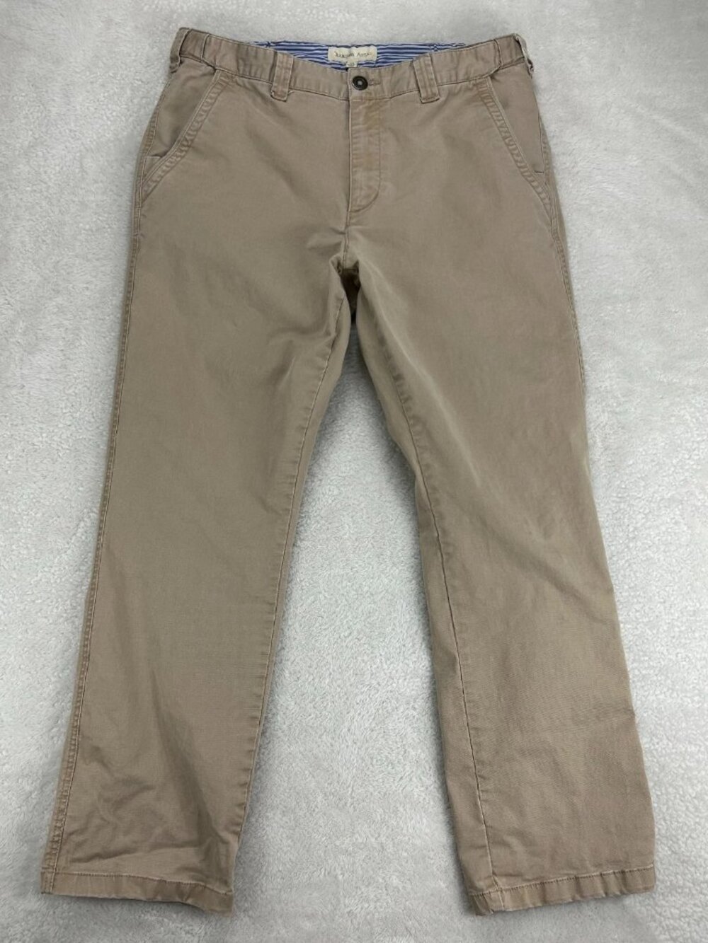 Territory Ahead Chino Pants Mens 33 Beige Straight Leg Stretch Flat Front Casual